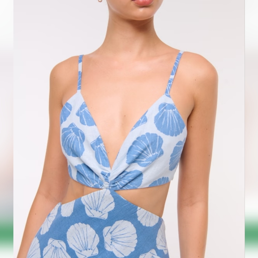 A&F Shell Slip Maxi Dress - medium Tall MSRP $120 - Picture 2 of 9